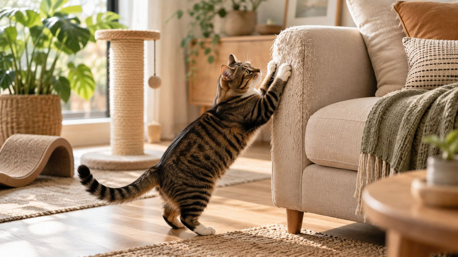 Mon chat griffe le canapé : 6 solutions qui marchent