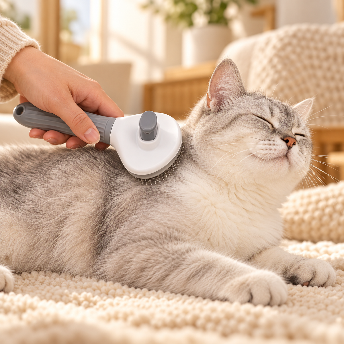Brosse auto-nettoyante pour chat – photo 2