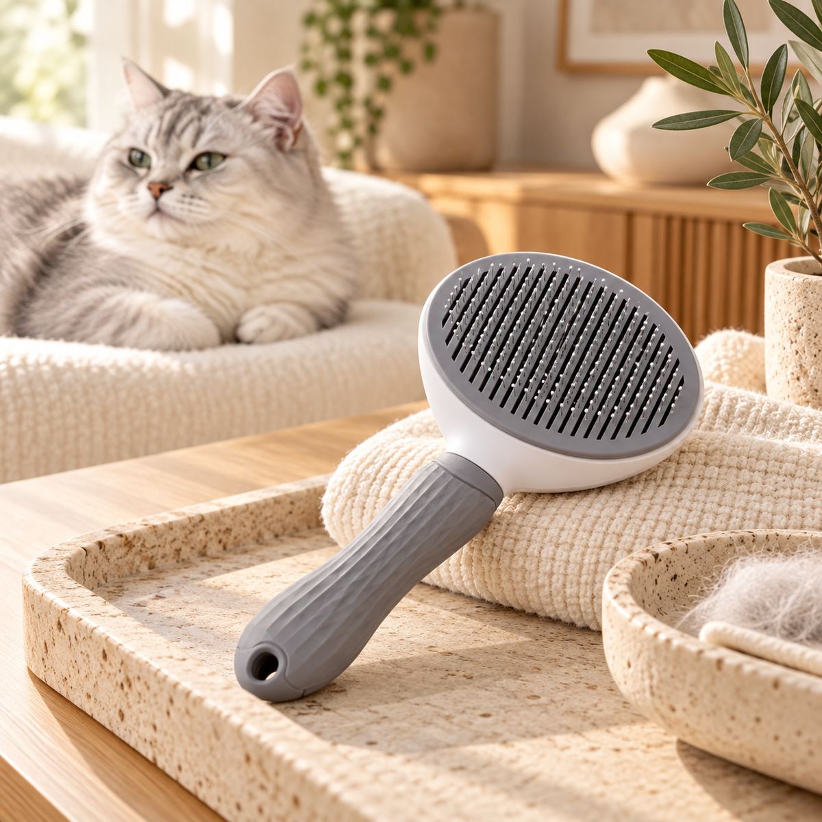 Brosse auto-nettoyante pour chat – photo 7