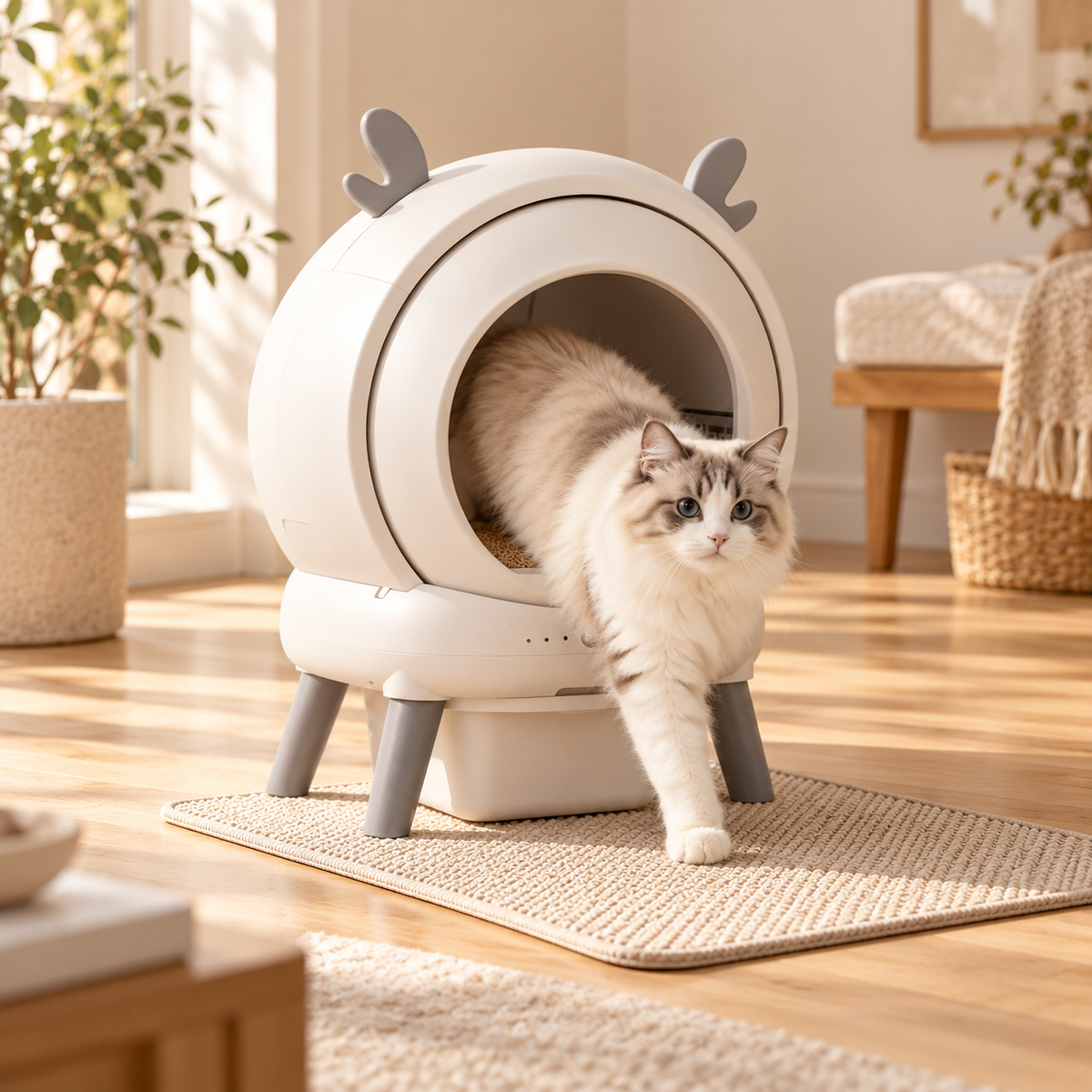 Cocon, litière automatique fermée et connectée pour chat – photo 2