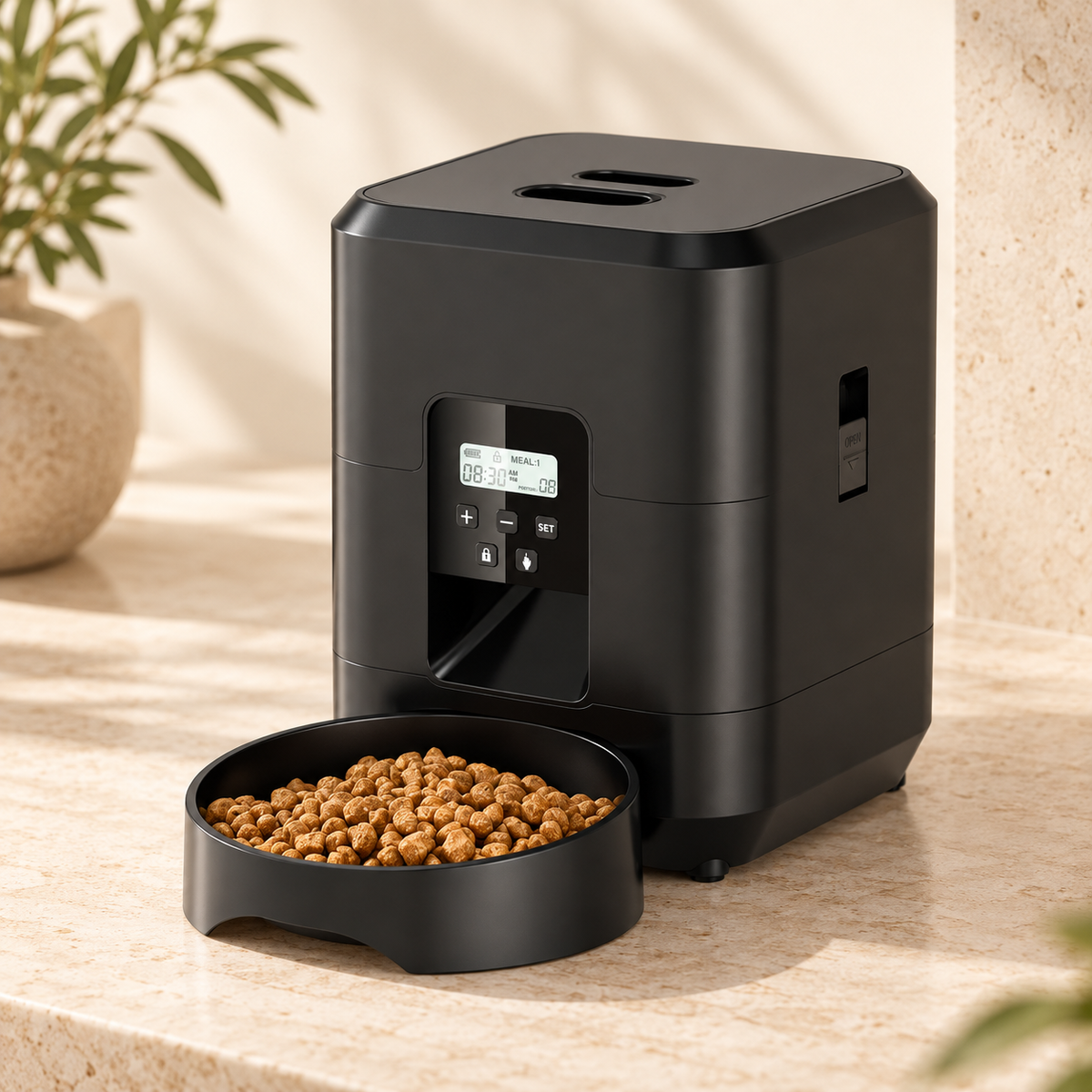 Distributeur de croquettes connecté Wi-Fi pour chat 2 L – Miaule