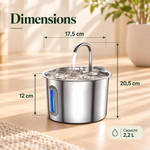 Fontaine à eau inox pour chat 2,2 L – photo 6