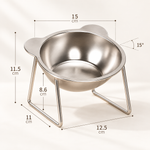 Gamelle surélevée inclinée en inox pour chat – photo 6