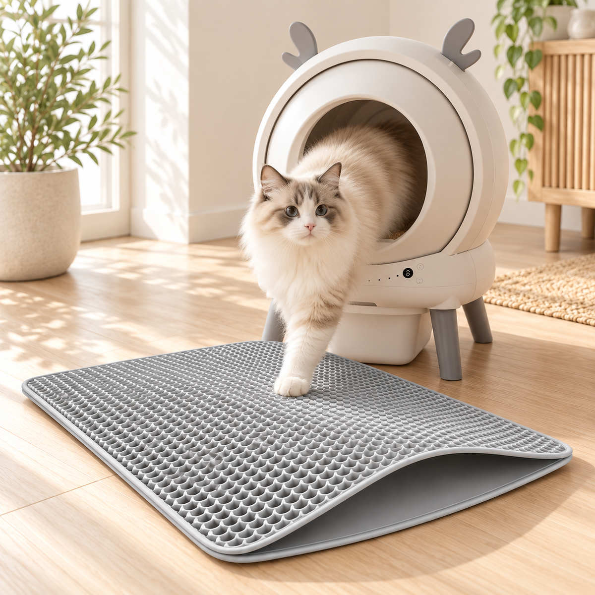 Tapis de litière double couche pour chat – Miaule