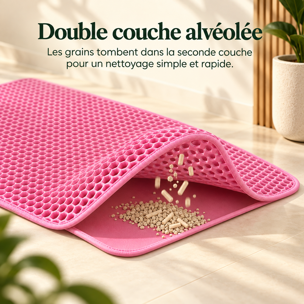 Tapis de litière double couche pour chat – photo 3