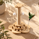 Tour de jeu et griffoir en bois pour chat – photo 6